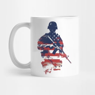 Patriotic American Veteran Mug